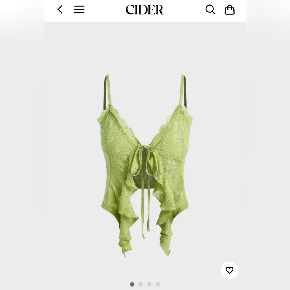 Cider Green Lace-Up Tank Top